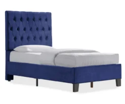 Decatur Navy Twin Upholstered Bed -Happy Home Area 810519977 2