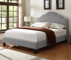 Lombard Light Gray Full Upholstered Bed -Happy Home Area 810519982 7