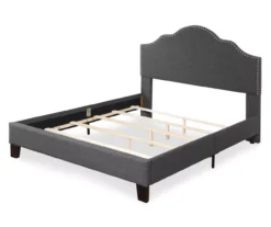 Lombard Charcoal Gray California King Upholstered Bed