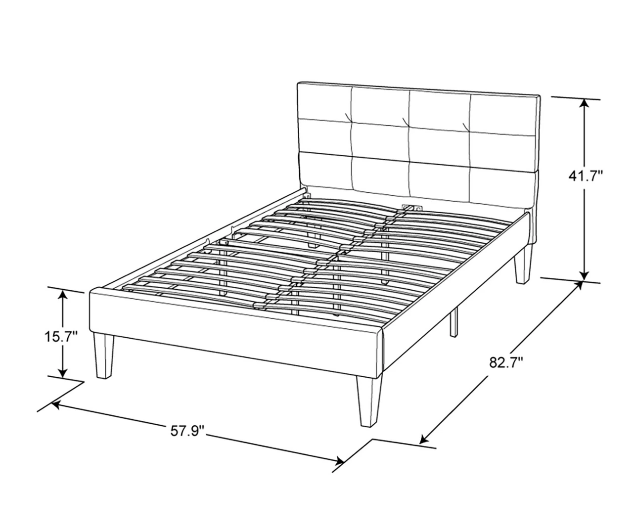Orson Beige Full Upholstered Bed 8 Orson Beige Full Upholstered Bed - Image 8