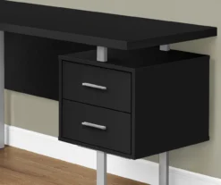 Black & Silver 3-Drawer L-Shaped Corner Desk -Happy Home Area 810527323 3
