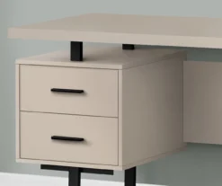 60" Taupe & Black Floating Desk -Happy Home Area 810527326 3