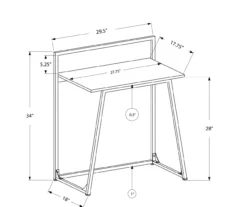 Monarch Small Space Metal Computer Desk -Happy Home Area 810527352 5