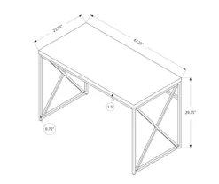 Monarch Metal Computer Desk -Happy Home Area 810527355 5