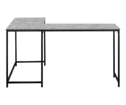 Monarch L-Shaped Metal Corner Desk -Happy Home Area 810527367 3