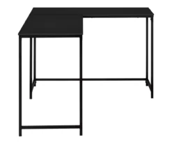 Black Metal L-Shaped Corner Desk -Happy Home Area 810527369 5