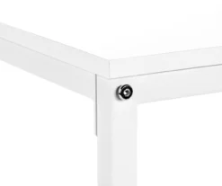 White Metal L-Shaped Corner Desk -Happy Home Area 810527370 7