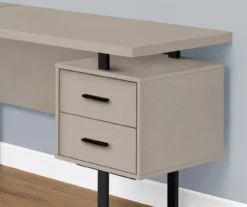 Taupe & Black 3-Drawer L-Shaped Corner Desk -Happy Home Area 810527372 3