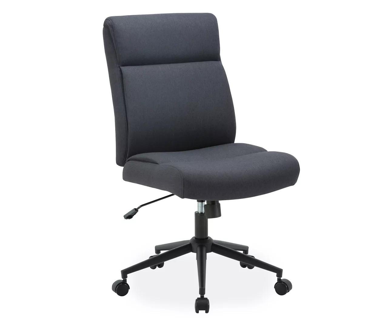 Villa Park Black Upholstered Armless Office Chair 1 Villa Park Black Upholstered Armless Office Chair