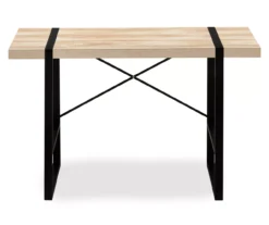 Natural Wood Look Thick Panel Computer Desk -Happy Home Area 810533411 4