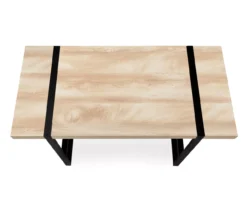 Natural Wood Look Thick Panel Computer Desk -Happy Home Area 810533411 5