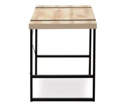 Natural Wood Look Thick Panel Computer Desk -Happy Home Area 810533411 6