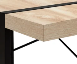 Natural Wood Look Thick Panel Computer Desk -Happy Home Area 810533411 7