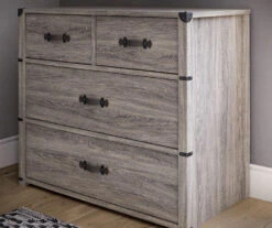 Nova Gray Oak 4-Drawer Storage Dresser -Happy Home Area 810538201 3