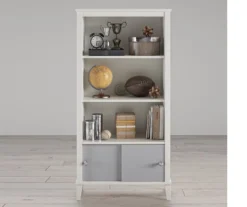 Monarch Hill Poppy Gray & White Bookcase -Happy Home Area 810538207 2