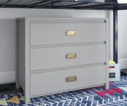Monarch Hill Haven Dove Gray 3-Drawer Dresser -Happy Home Area 810538227 3