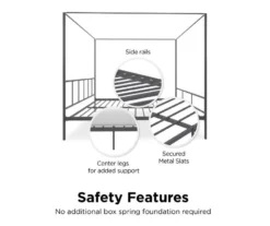 Marion Dark Gray Metal King Canopy Bed -Happy Home Area 810538378 6