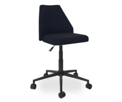 Brittany Blue Linen Office Chair