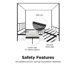 Novogratz Marion Canopy Bed -Happy Home Area 810538413 5