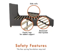 CosmoLiving Mercer Wingback Linen Bed -Happy Home Area 810541029 6