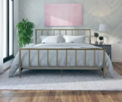 CosmoLiving Blair Brass Metal King Bed -Happy Home Area 810541048 2