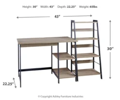 Soho 2-Piece Home Office Desk & Bookshelf Set -Happy Home Area 810542285 3
