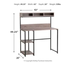 Daylicrew 2-Shelf Home Office Desk & Hutch -Happy Home Area 810542286 3