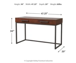 Horatio Brown & Gunmetal Wood Desk -Happy Home Area 810542288 3