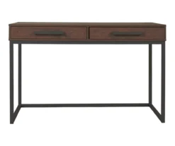 Horatio Brown & Gunmetal Wood Desk -Happy Home Area 810542288 4