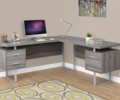Monarch Metal 3-Drawer L-Shaped Computer Desk -Happy Home Area 810542416 1