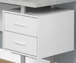 Monarch Metal 3-Drawer L-Shaped Computer Desk -Happy Home Area 810542417 3