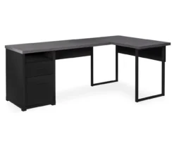 Monarch Metal 2-Drawer L-Shaped Computer Desk -Happy Home Area 810542430 2