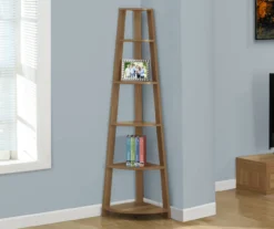 Monarch 5-Shelf Etagere Corner Bookcase 31 Monarch 5-Shelf Etagere Corner Bookcase -Happy Home Area 810542446 1