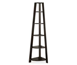 Monarch 5-Shelf Etagere Corner Bookcase 24 Monarch 5-Shelf Etagere Corner Bookcase -Happy Home Area 810542449 2