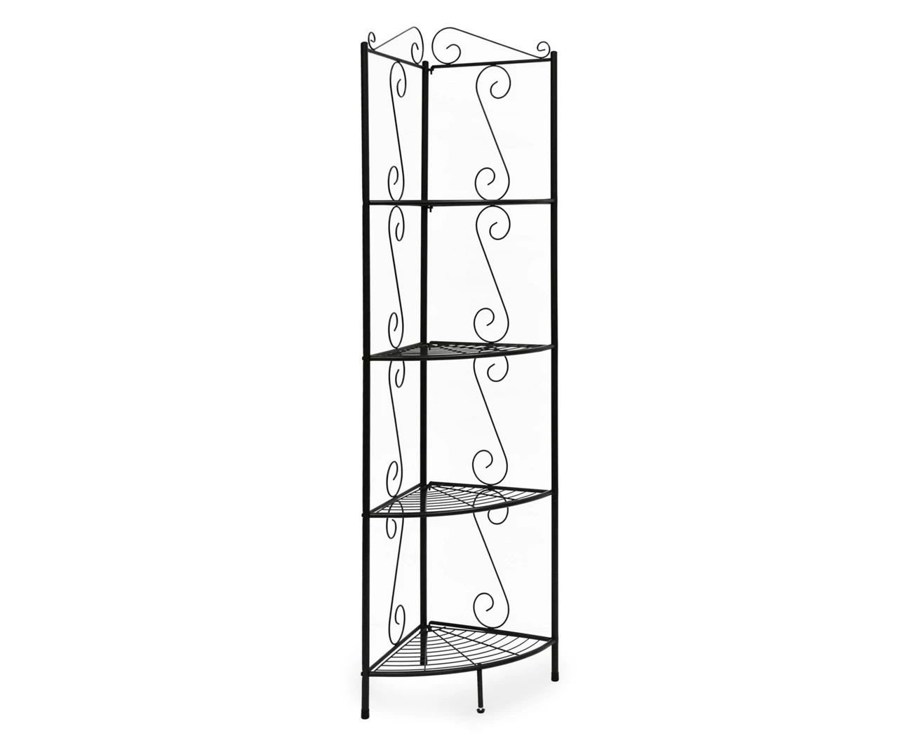 Copper Metal 4-Shelf Etagere Corner Bookcase 1 Copper Metal 4-Shelf Etagere Corner Bookcase