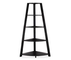 Happy Home Area 5 Monarch 4-Shelf Etagere Corner Bookcase