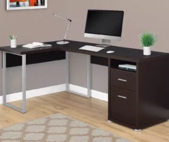 Monarch Metal 2-Drawer L-Shaped Computer Desk -Happy Home Area 810542511 1
