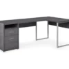 Monarch Metal 2-Drawer L-Shaped Computer Desk