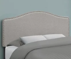Monarch Linen Nailhead Trim Headboard -Happy Home Area 810542515 1