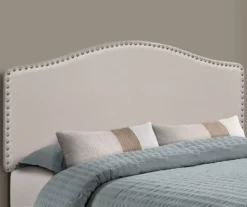 Monarch Linen Nailhead Trim Headboard -Happy Home Area 810542518 1