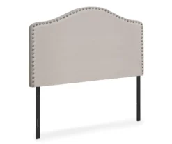 Monarch Linen Nailhead Trim Headboard -Happy Home Area 810542522 2