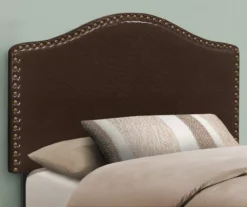 Monarch Faux Leather Button Tufted Headboard 26 Monarch Faux Leather Button Tufted Headboard -Happy Home Area 810542525 1
