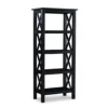 Richland Black 4-Shelf Bookcase