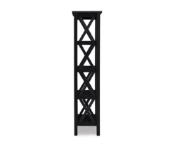 Richland Black 4-Shelf Bookcase 8 Richland Black 4-Shelf Bookcase -Happy Home Area 810543156 4
