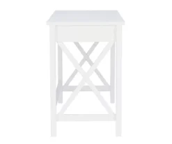 Richland White 1-Drawer Wood X Leg Desk -Happy Home Area 810543159 4