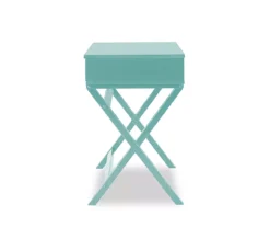Kari Turquoise Lift-Top Campaign Desk -Happy Home Area 810543172 4