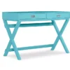 Cami Blue X-Base Campaign Style Writing Desk