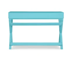 Cami Blue X-Base Campaign Style Writing Desk -Happy Home Area 810543182 4
