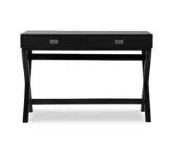 Cami Black X-Base Campaign Style Writing Desk -Happy Home Area 810543183 3