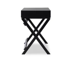Cami Black X-Base Campaign Style Writing Desk -Happy Home Area 810543183 5